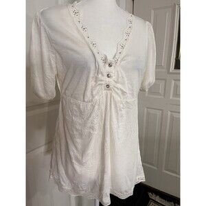 faded glory top Cream Vintage Size M